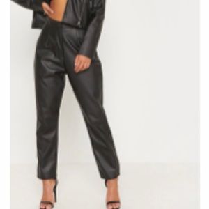 Petite Faux Leather Pants (Slim fit)